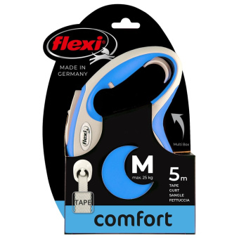 flexi рулетка NEW LINE Comfort M до 25 кг лента 5 м серыйсиний5
