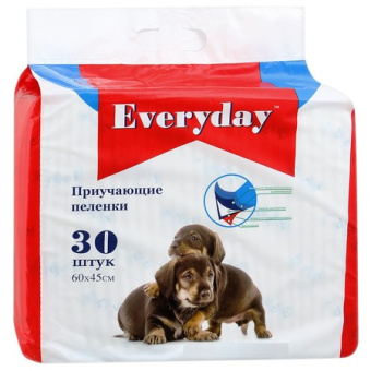 EVERYDAY впитывающие пеленки для животных ГЕЛЕВЫЕ (30шт) 60х45см