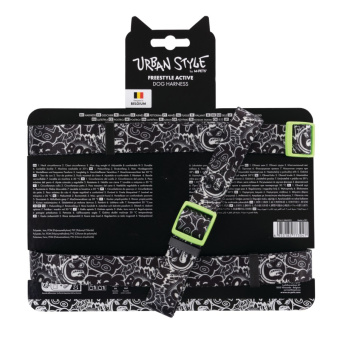 Шлейка для собак URBAN STYLE, чб, L-2