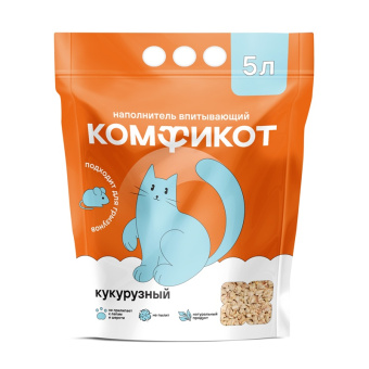 КОМФИКОТ Наполнитель кукурузный впитывающий, 5 л-1
