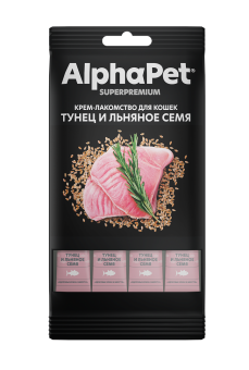 Крем-лакомство для кошек с тунцом и льняным семенем