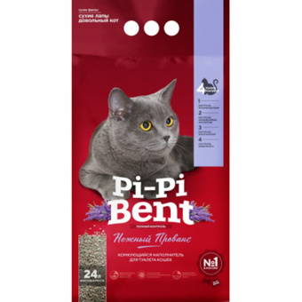 Pi-Pi Bent Нежный прованс 10 кг комкующийся наполнитель